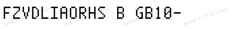 FZVDLIAORHS B GB10字体转换